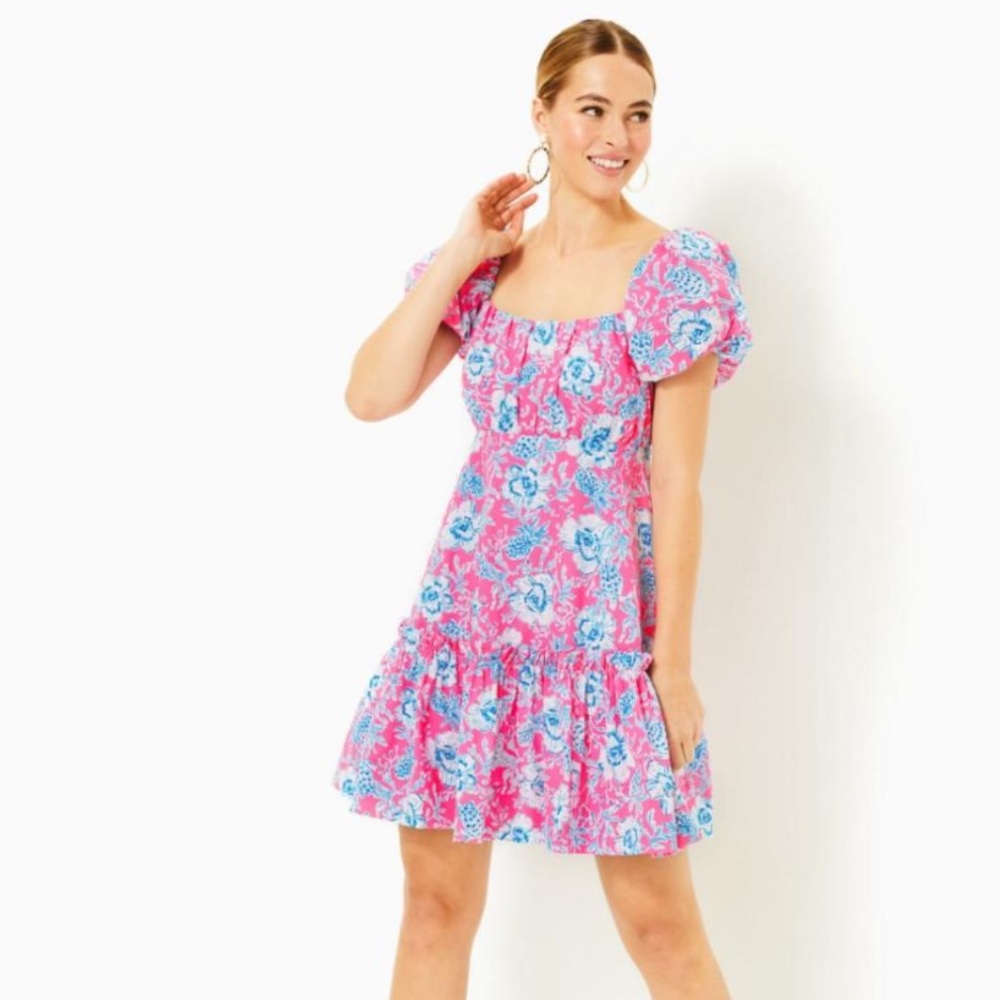 Lilly Pulitzer Nastia Dress Roxie Pink Wave N Sea
